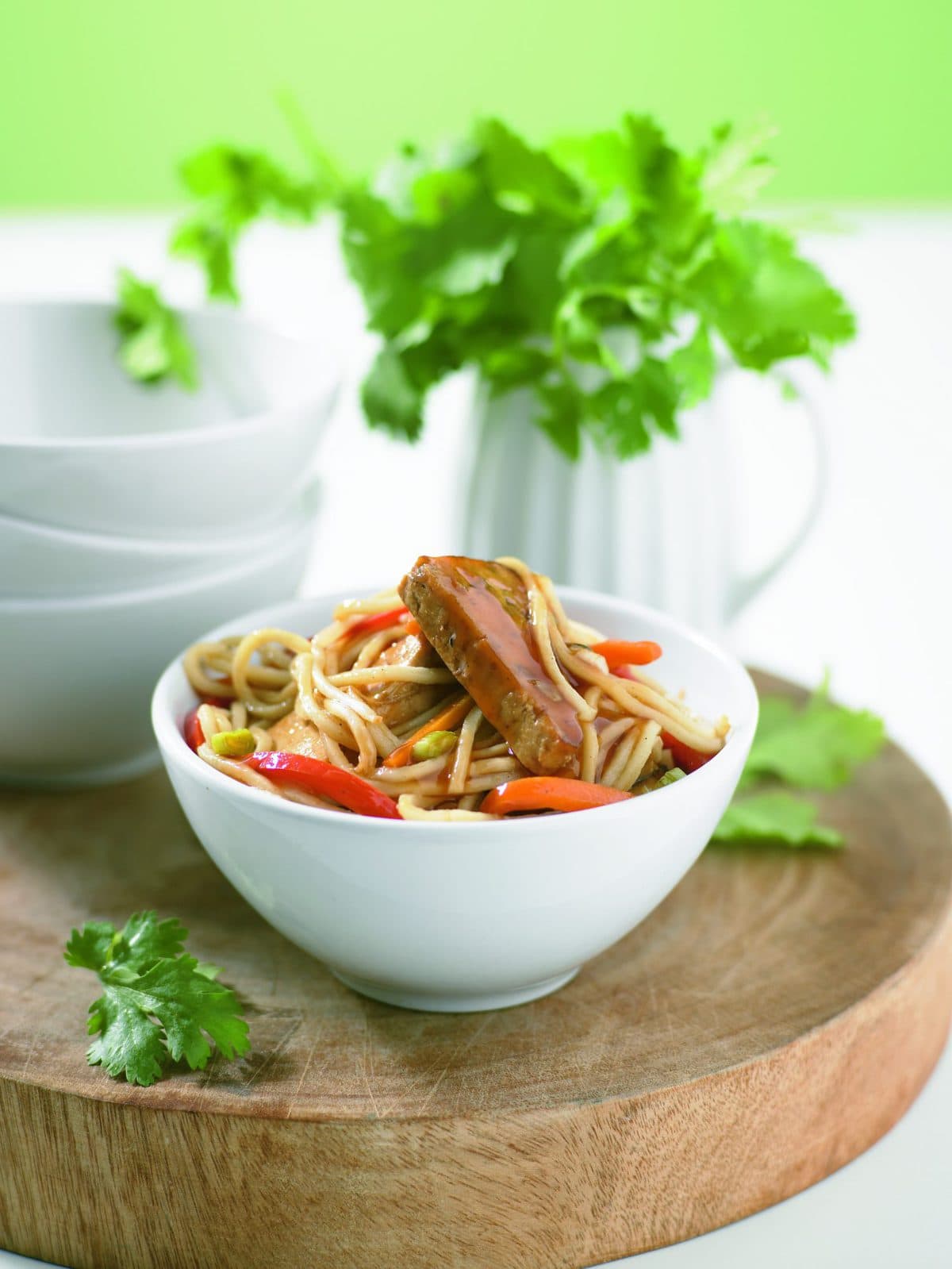 Tofu and noodle stir-fry