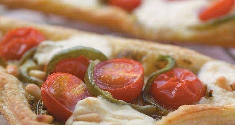 Tomato and pine nut tarts