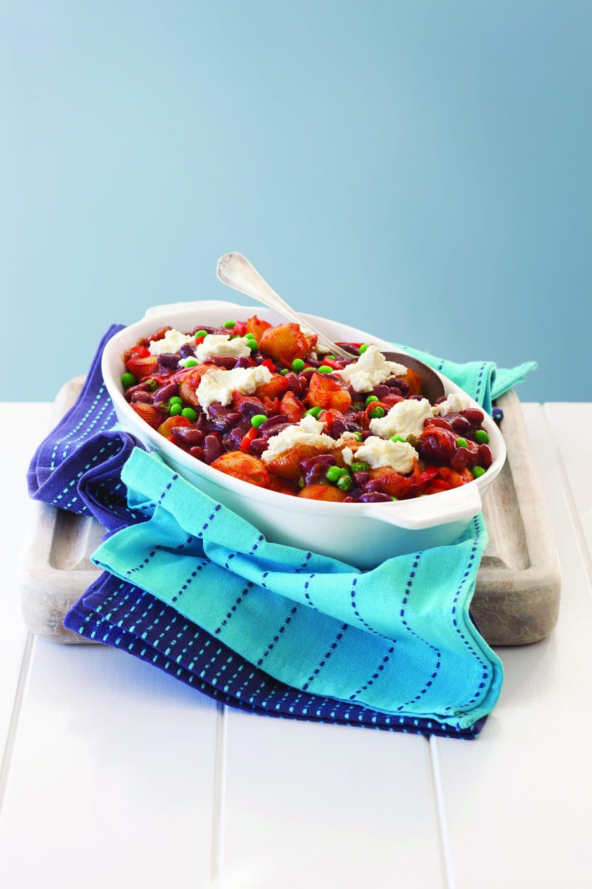 Tomato and chilli bean pasta bake