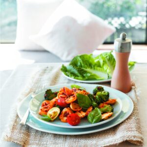 Tortellini with pesto and broccoli