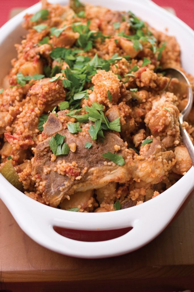 Tray-baked lamb with couscous Tray-baked lamb with couscous