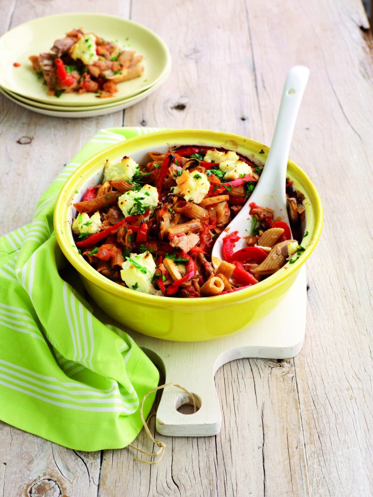 Tuna and capsicum pasta bake Tuna and capsicum pasta bake