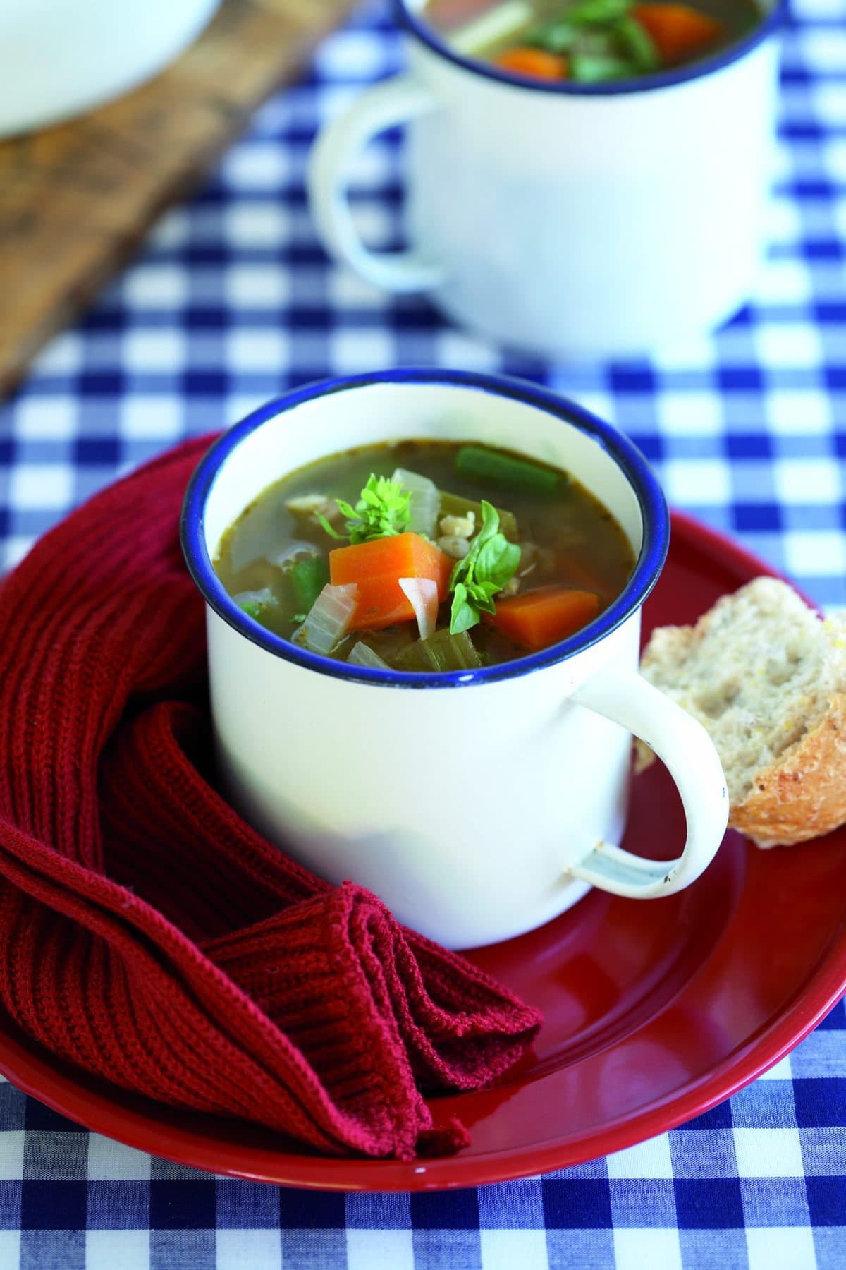 Vegetable and lentil soup
