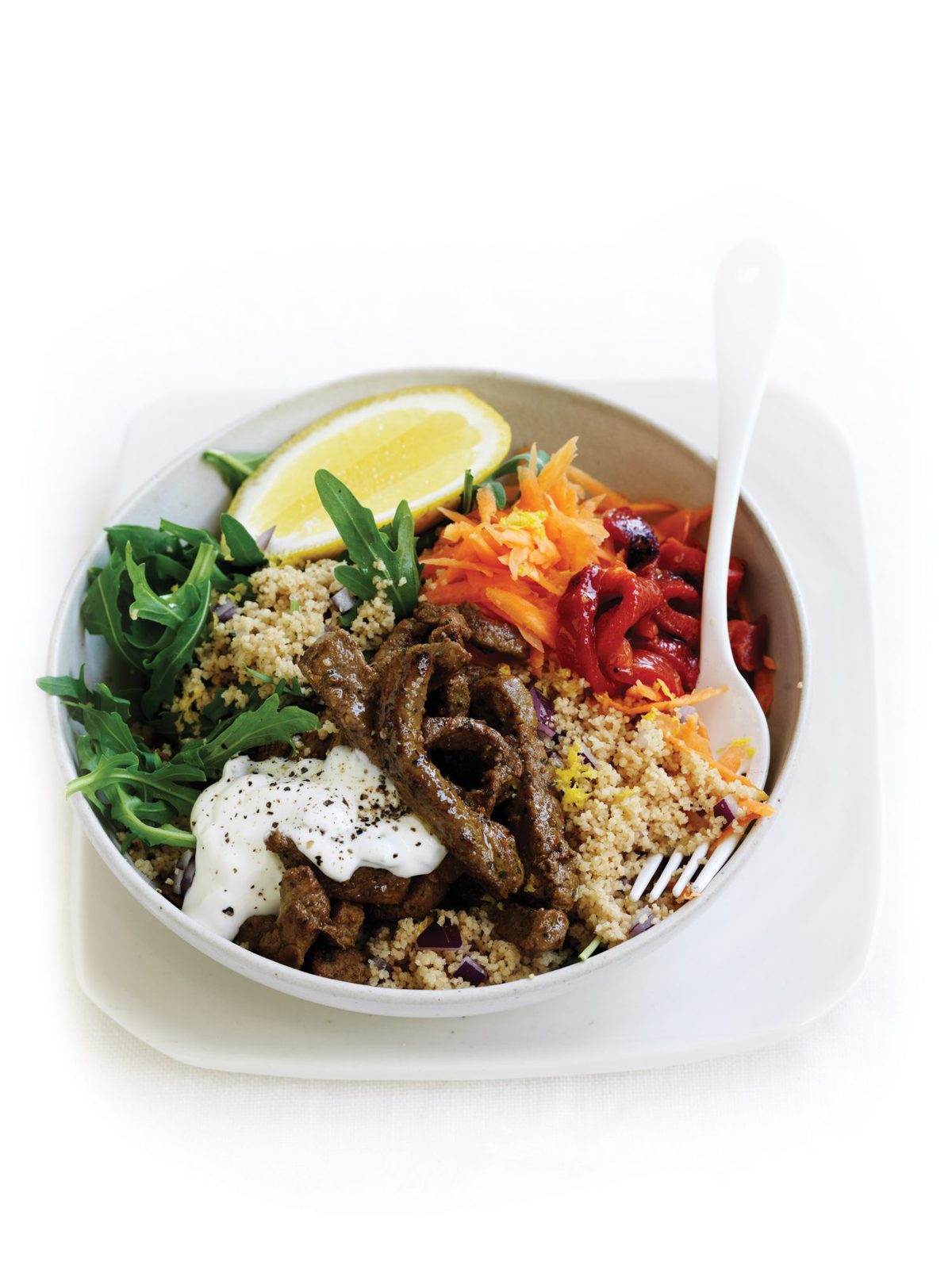Warm Moroccan beef and couscous salad