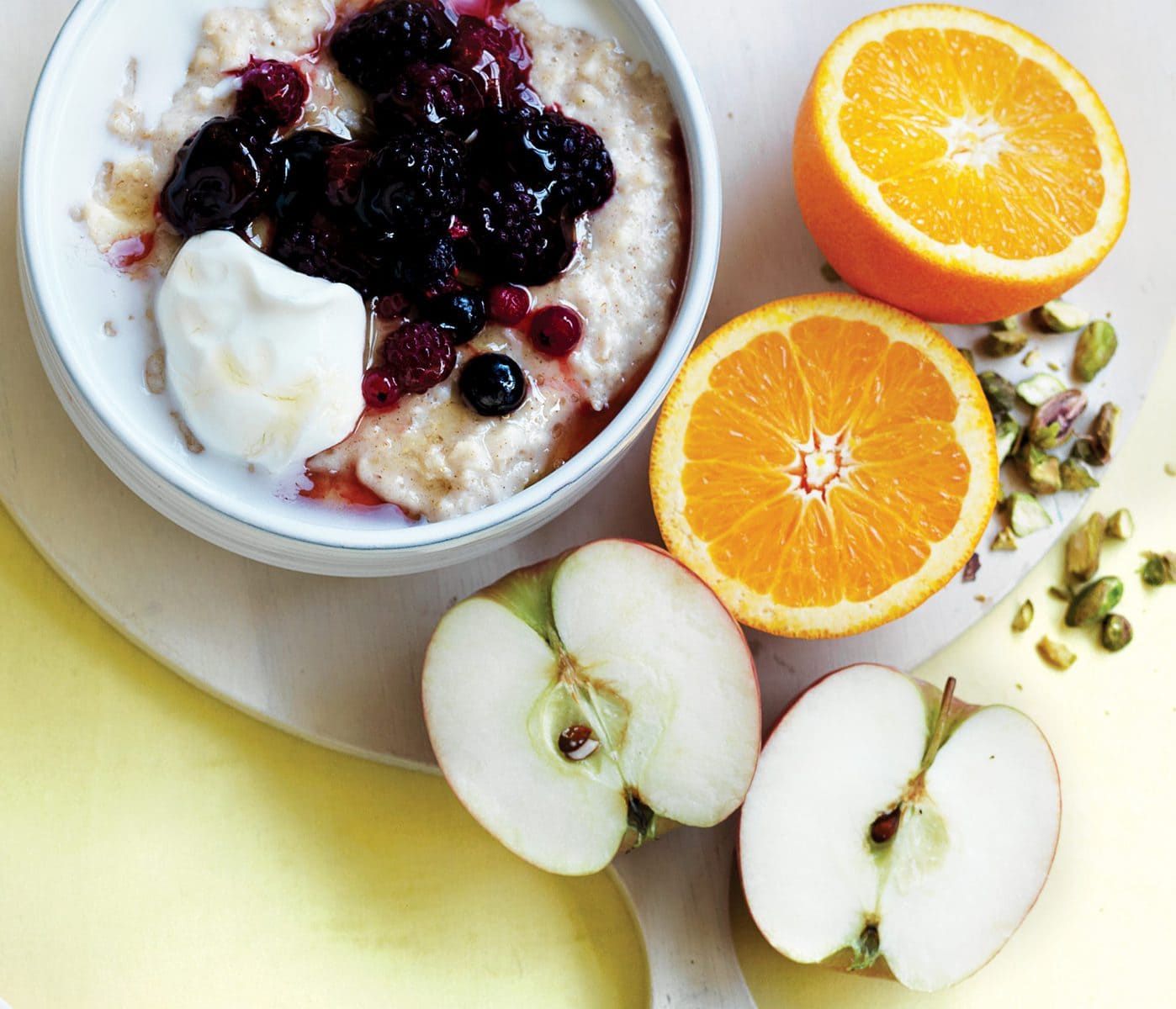 Winter fruit medley porridge