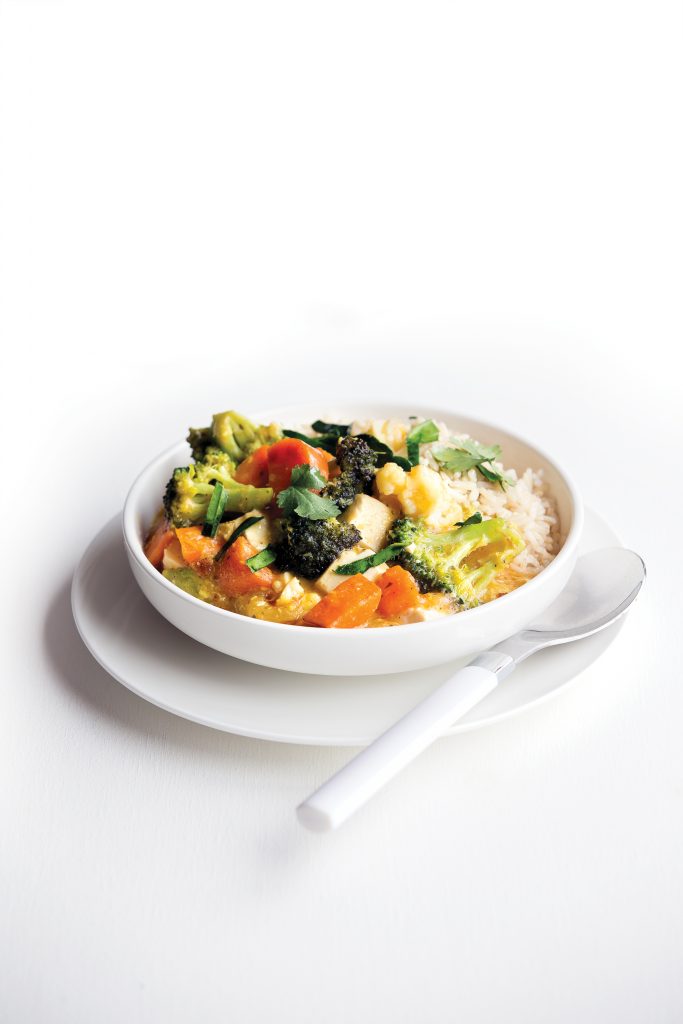 Yellow vege curry