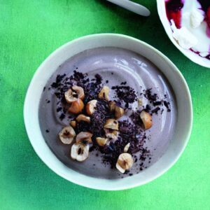 Double choc-hazelnut yoghurt pots