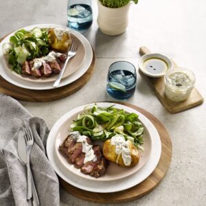 Steak with olive and caper mayo