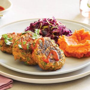 Weeknight meal plan: Turkey cakes, chicken tortilla, curried veg, persimmon salad