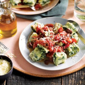 Weeknight meal plan: Spinach gnudi, Med-style lamb, paprika chicken, prawn chowder