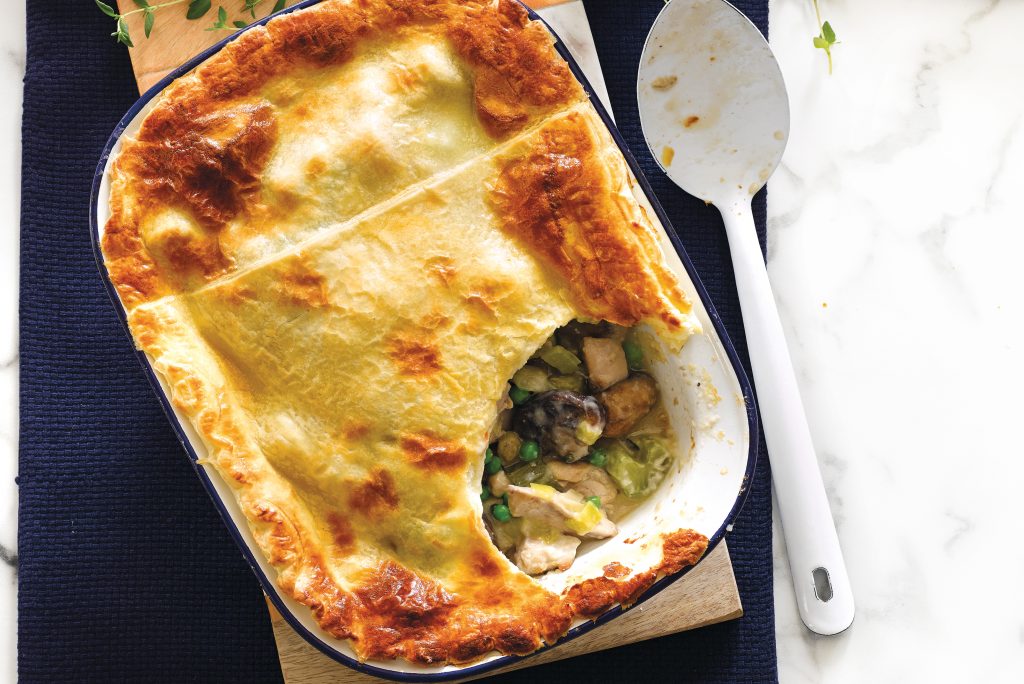 Creamy chicken and vegetable pie Creamy chicken and vegetable pie