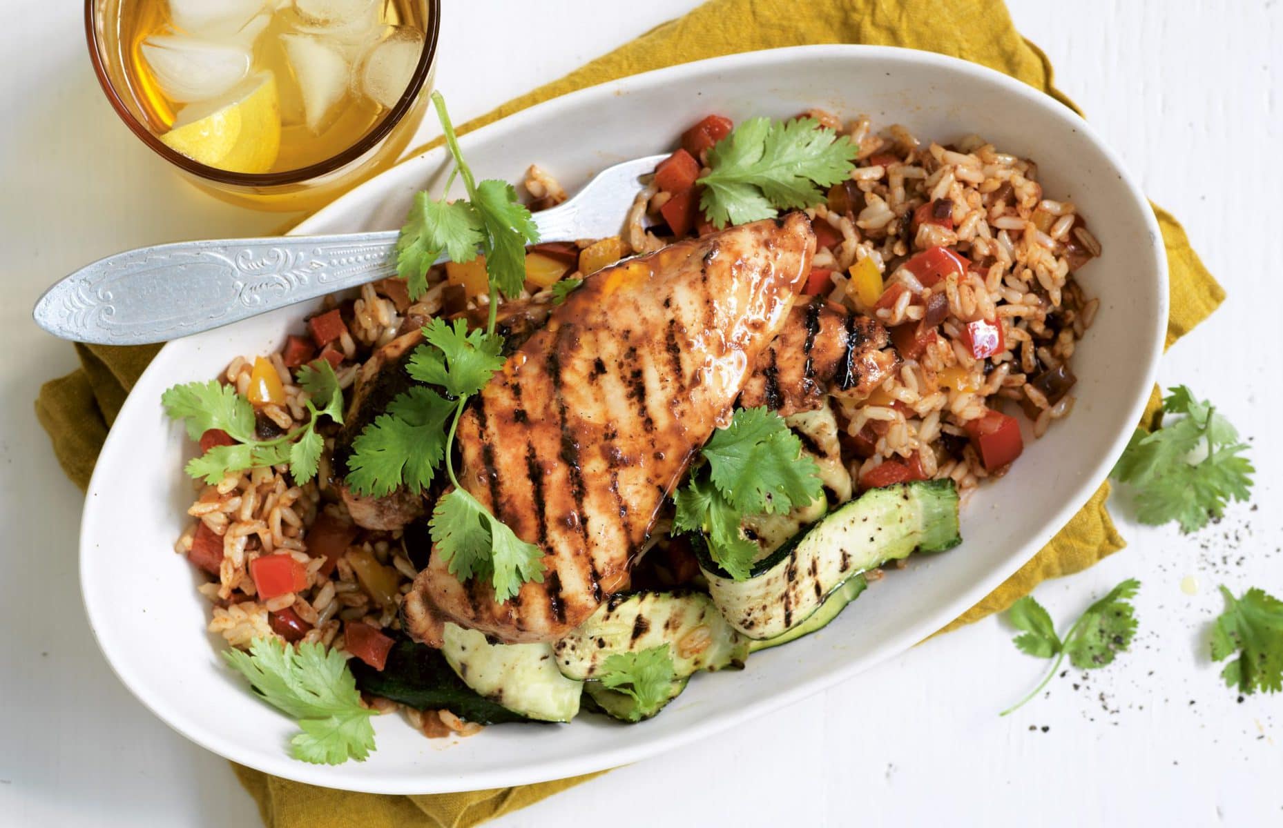 Piri piri chicken with Spanish-style rice