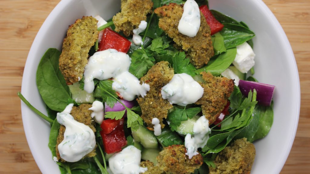 How to make: Crunchy Greek falafel salad (sponsored) How to make: Crunchy Greek falafel salad (sponsored)
