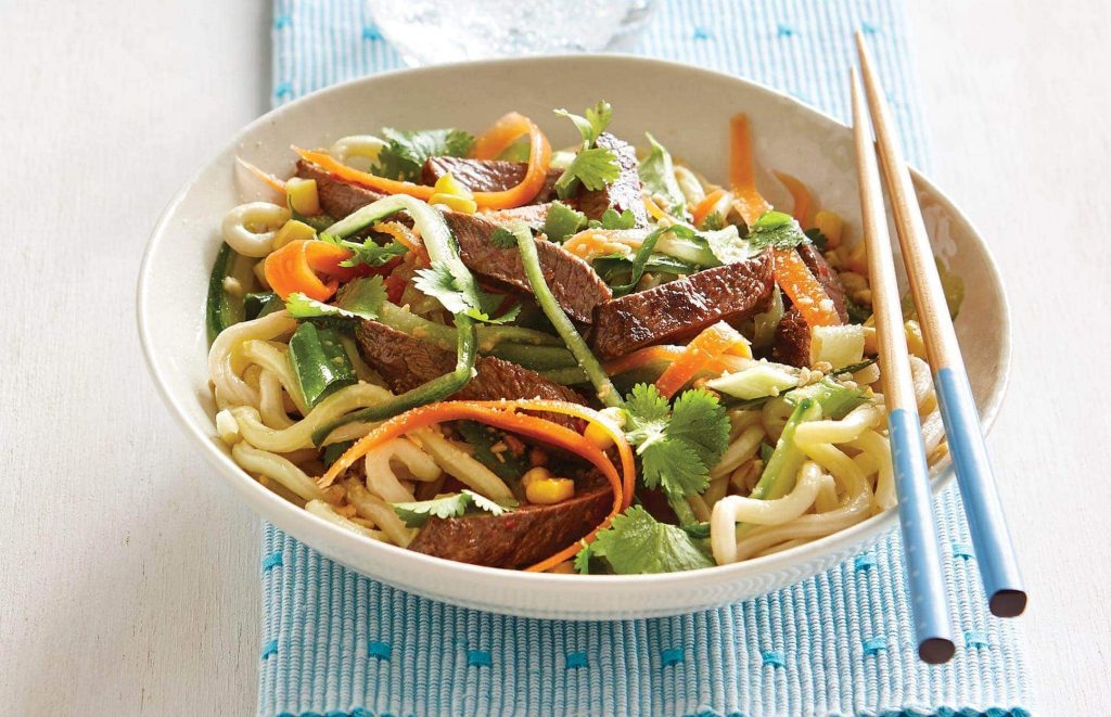 Chilli beef noodle salad