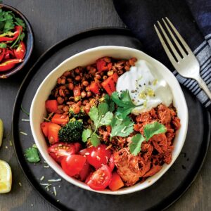 Mexican spiced lentils with chipotle tuna