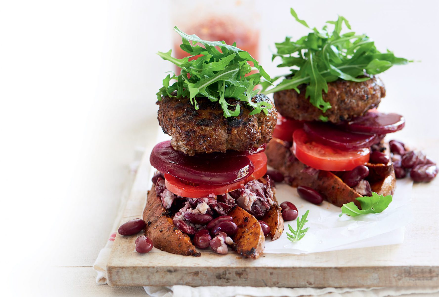 Bunless Mexican burgers