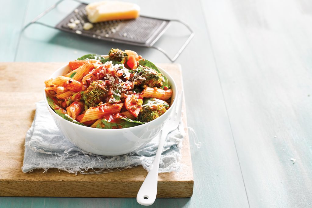 Lentil and vege penne Lentil and vege penne