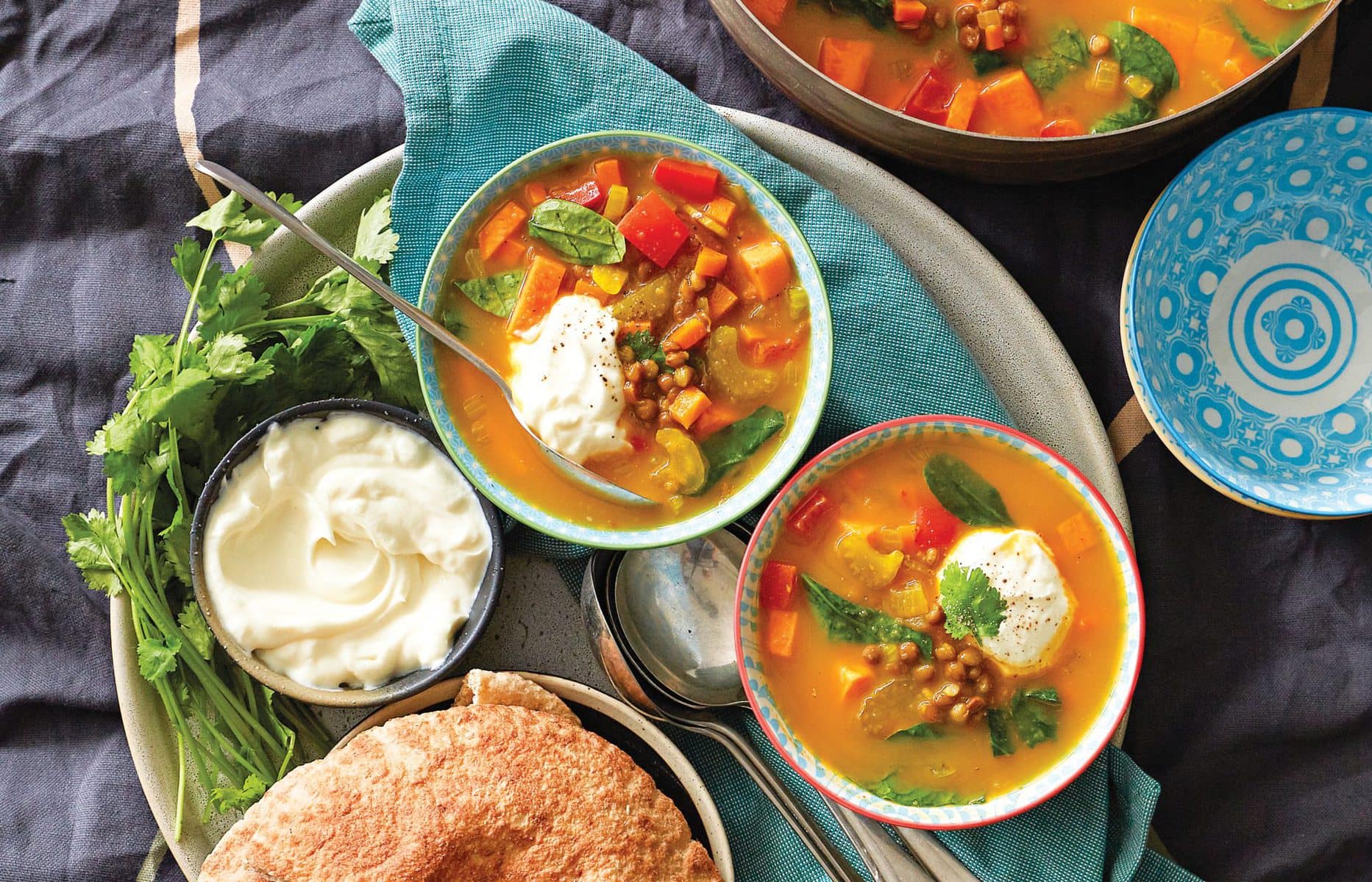 Moroccan lentil soup