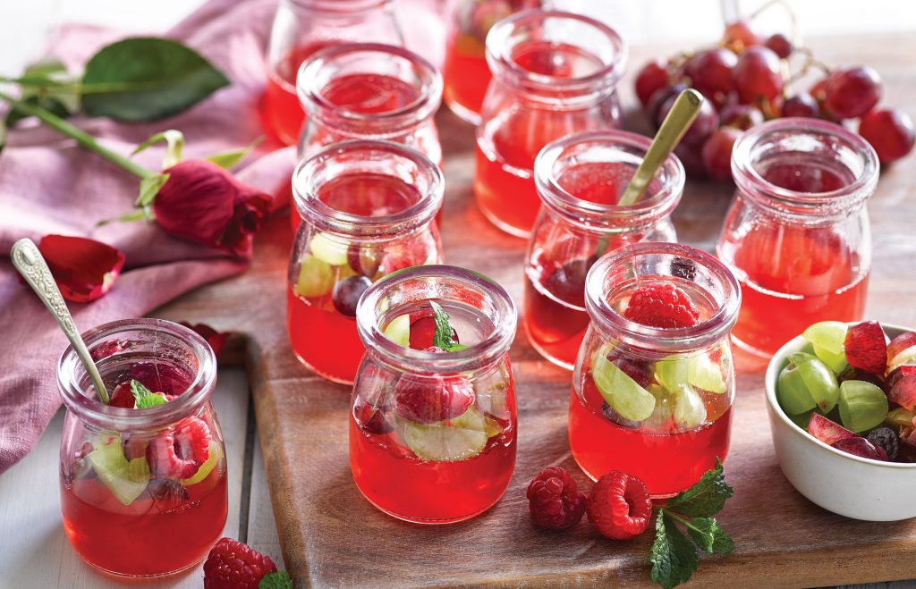 Raspberry and rose jellies Raspberry and rose jellies