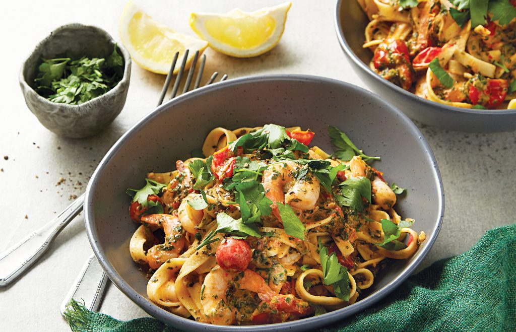 Creamy chilli prawn pasta Creamy chilli prawn pasta