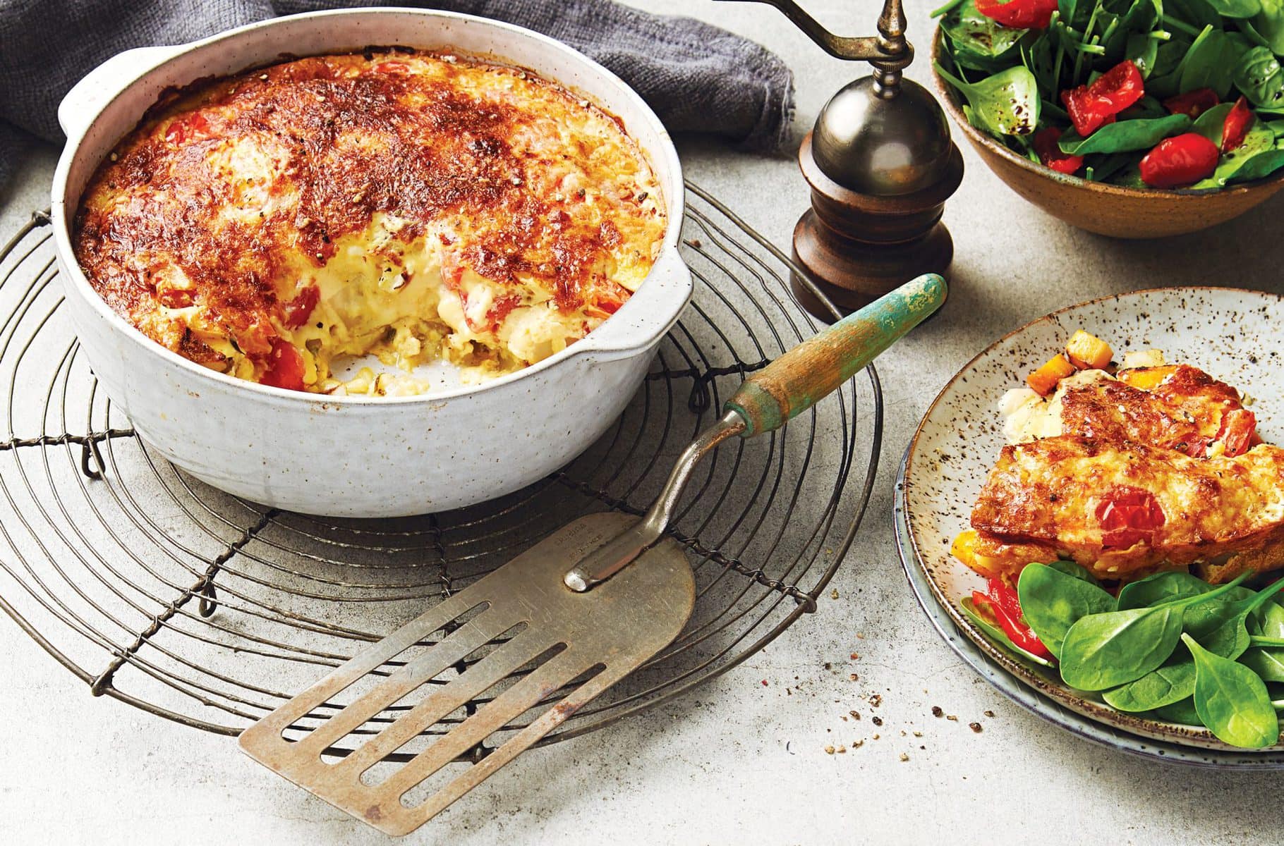 Potato and cheese clafoutis