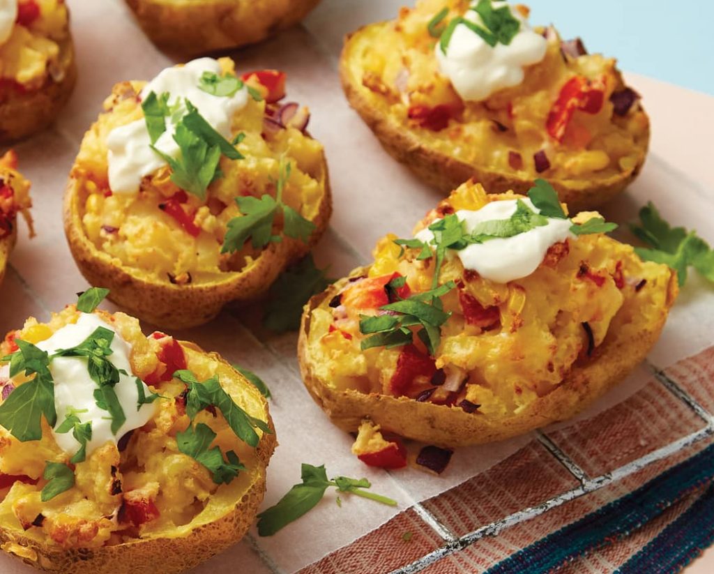 Cheesy baked stuffed potatoes Cheesy baked stuffed potatoes