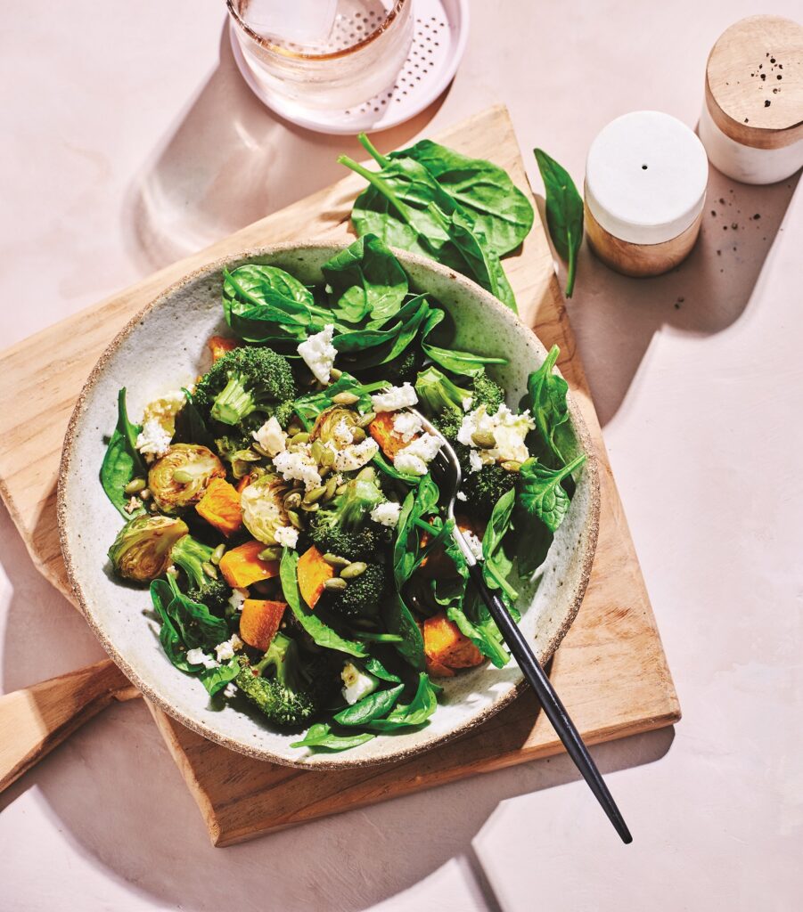 Warm pumpkin, broccoli and feta salad Warm pumpkin, broccoli and feta salad