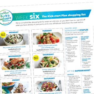 Kick-start meal plan: Week six