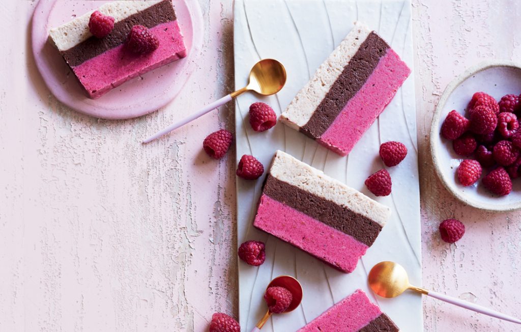 Neapolitan froyo slice