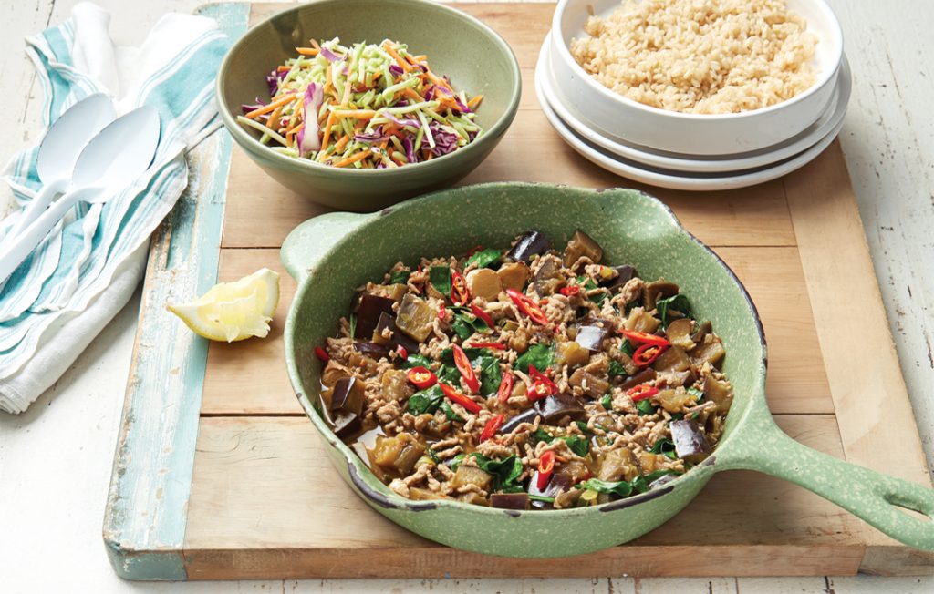 Spicy pork and eggplant