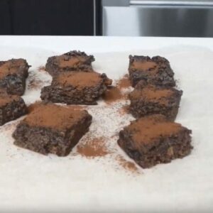 How to make fudgy kumara (sweet potato) chocolate brownies