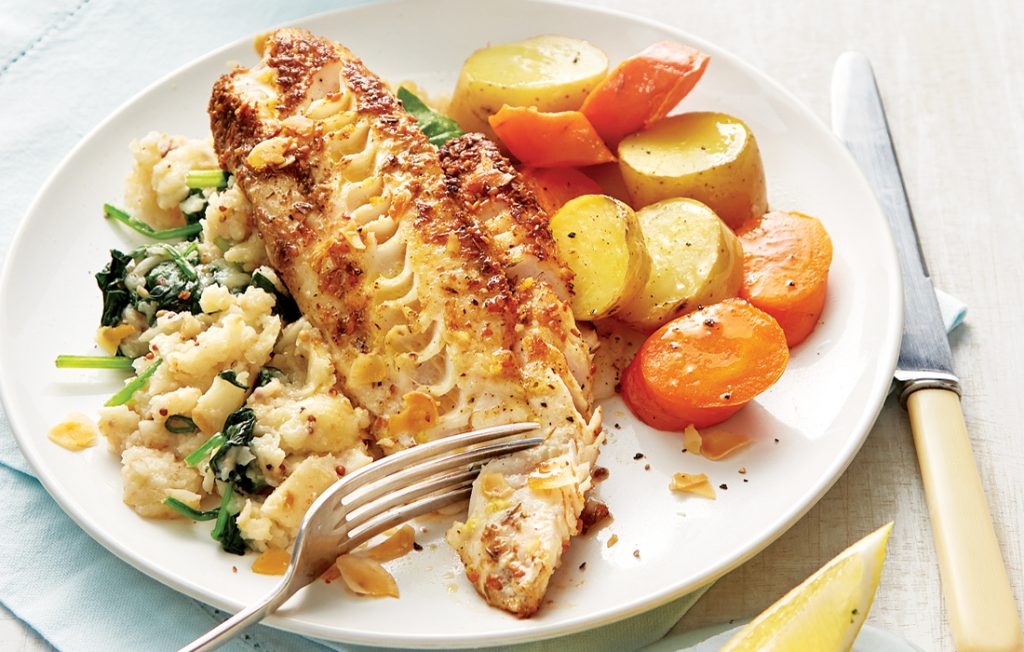 Fish with celeriac mash