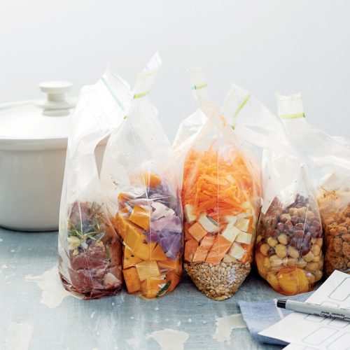 Slow-cooker freezer bags