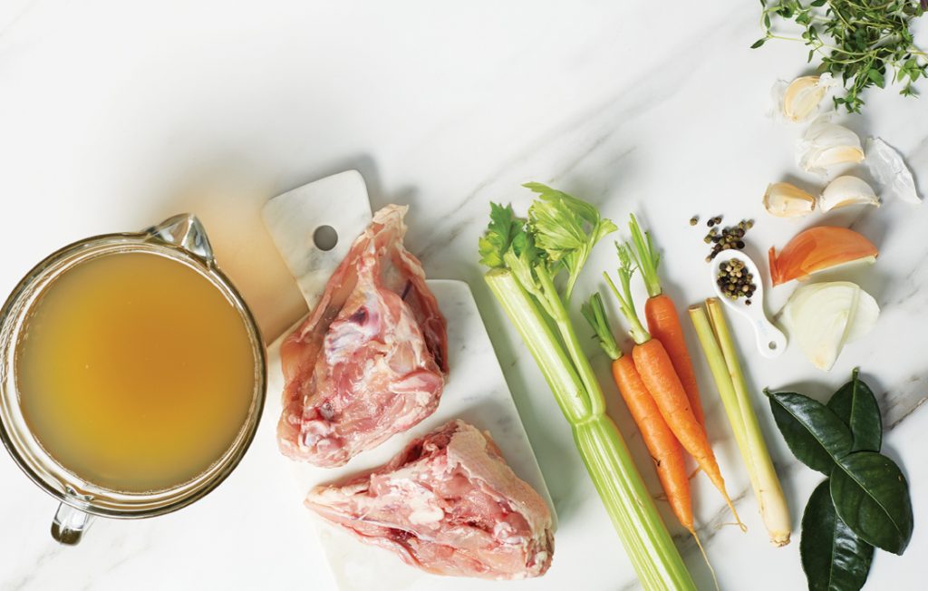 Asian infused chicken stock