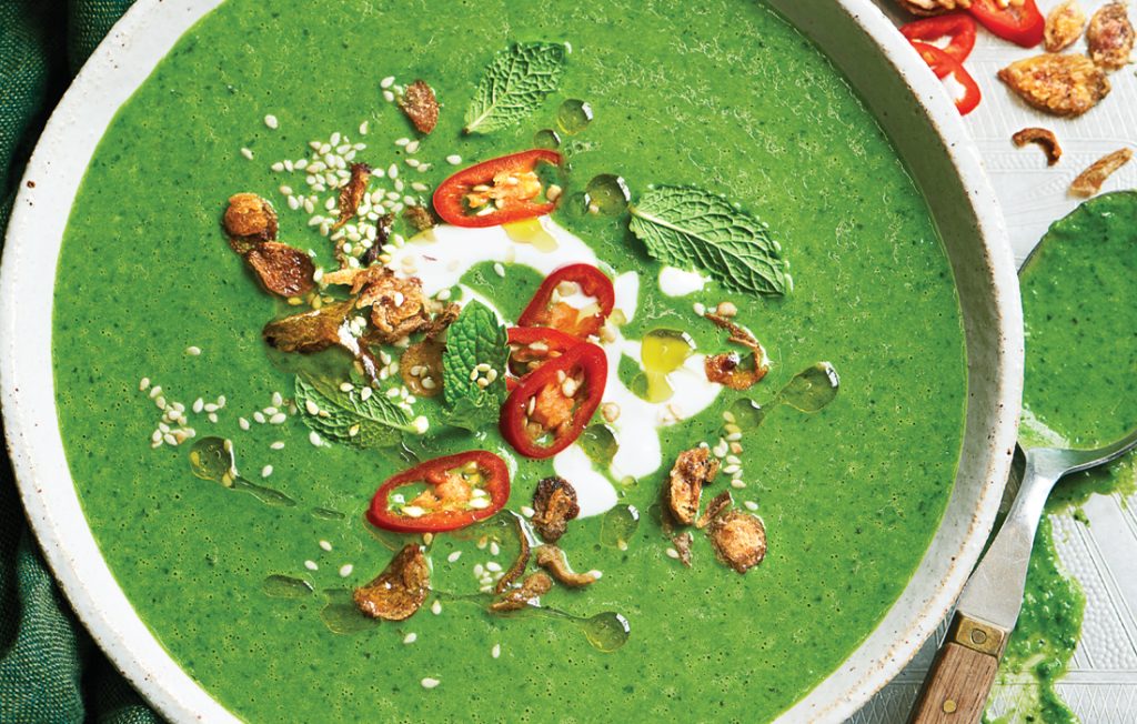 Thai green pea blender soup Thai green pea blender soup