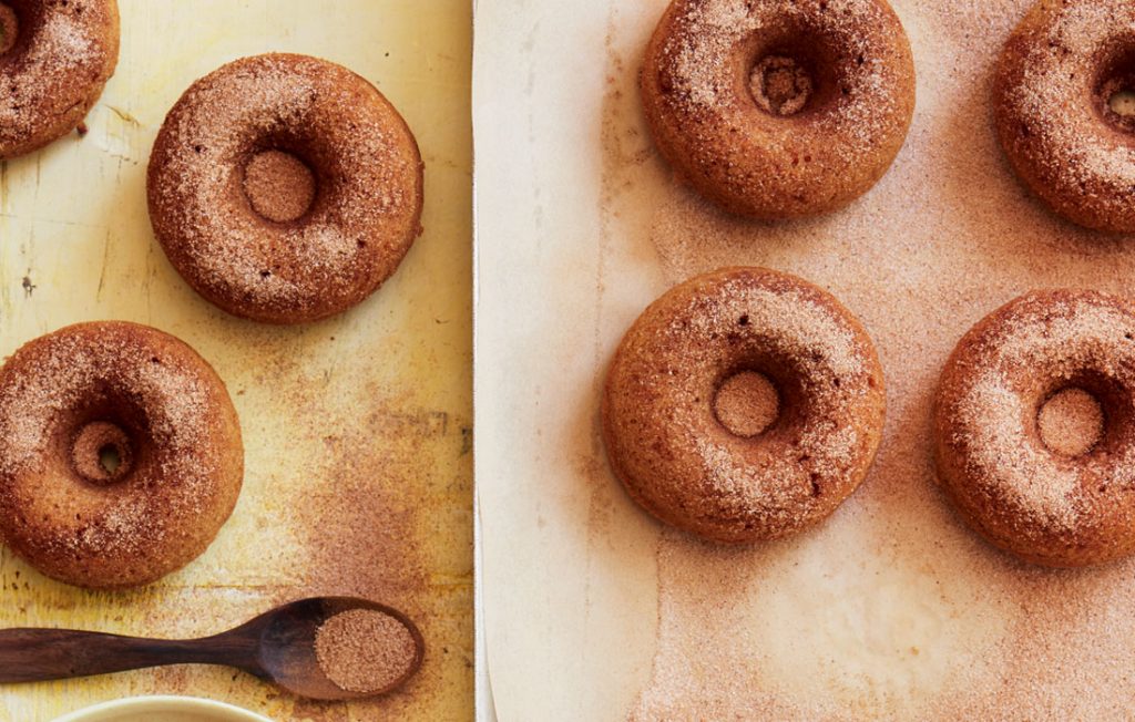 Carrot and cinnamon sugar doughnuts