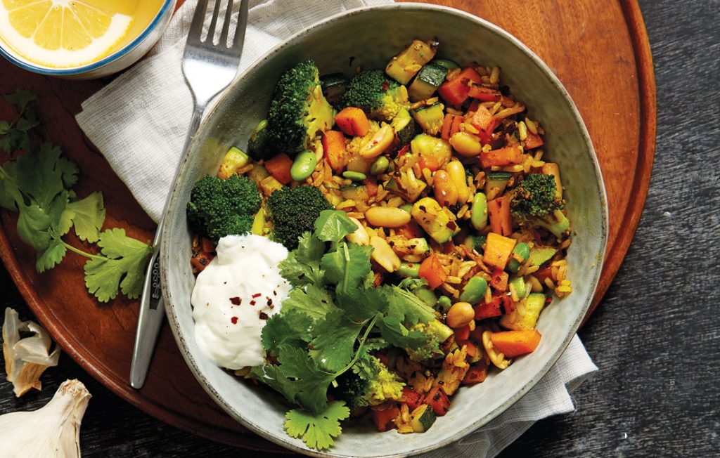 Nutty curried fried rice