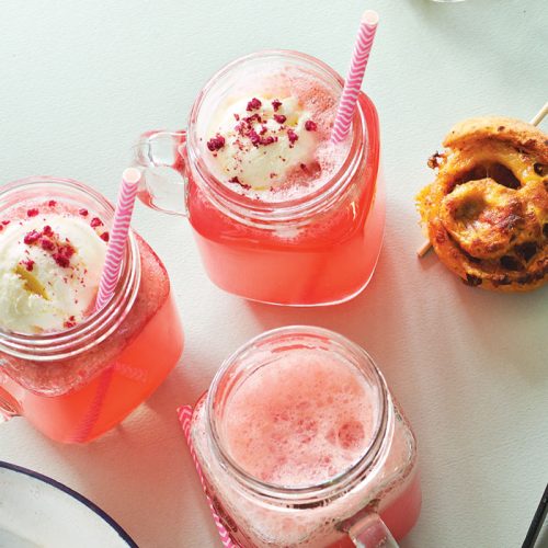 Pink Panther party floats