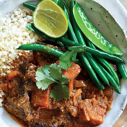 Slow-cooked beef and kumara Massaman curry