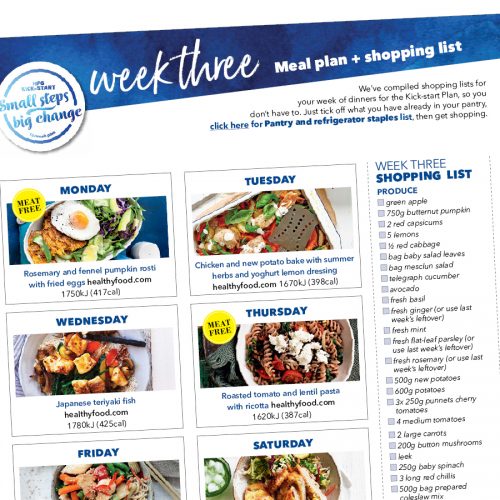 Kick-start meal plan: Week three