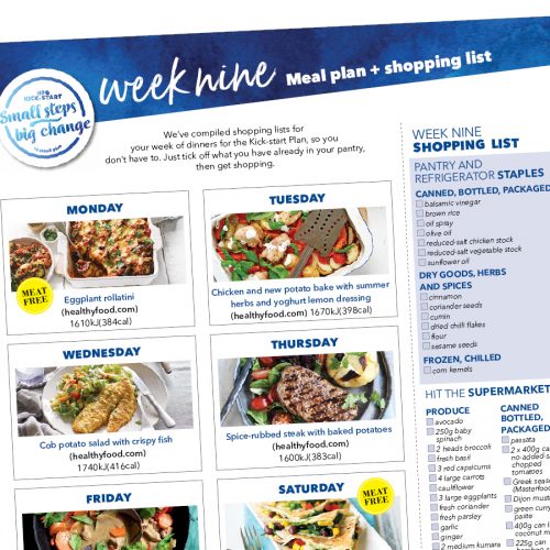 Kick-start meal plan: Week nine