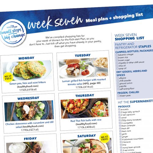 Kick-start meal plan: Week seven