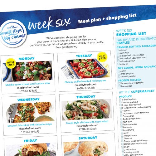 Kick-start meal plan: Week six