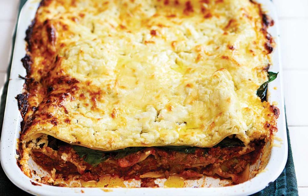 Quick bolognese lasagne