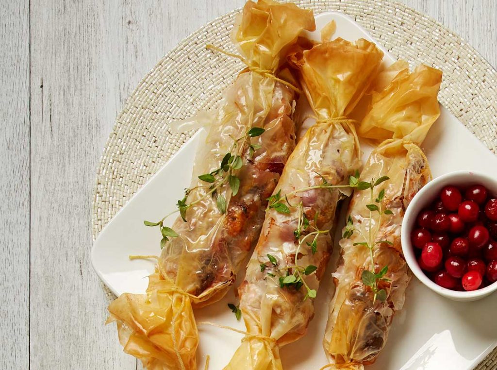 Chicken filo crackers
