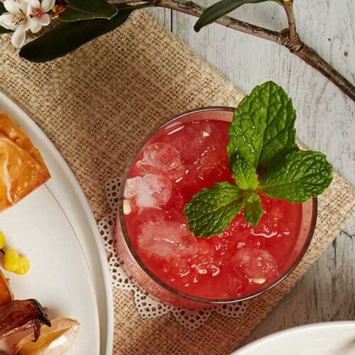 Watermelon or strawberry ice cooler