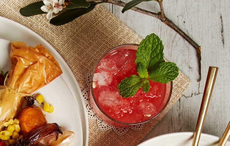 Watermelon or strawberry ice cooler