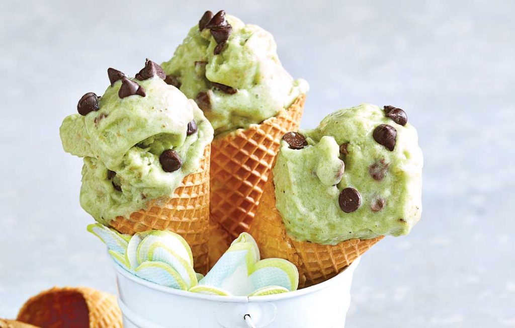 Mint choc-chip ‘nice’ cream