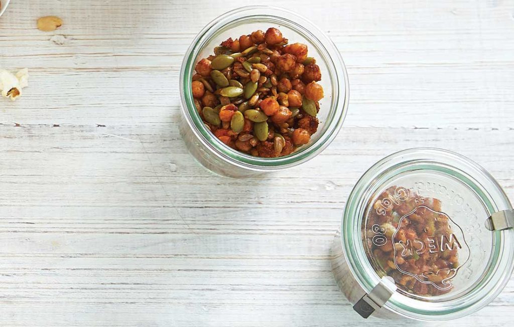 Smoky BBQ chickpea trail mix