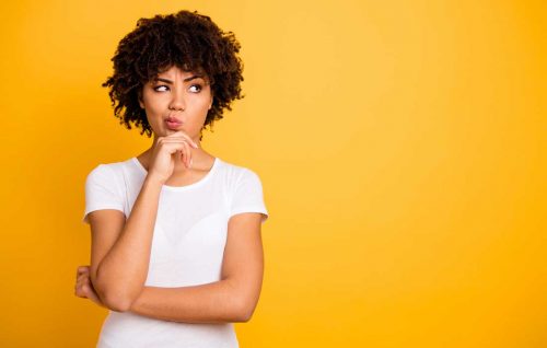 woman wondering about something